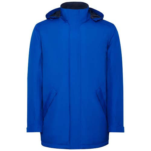 Parka personnalisable homme imperméable recyclée America Bleu royal